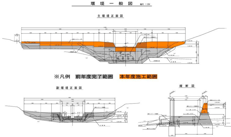 堰堤一般図