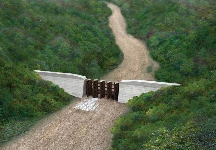 鬼又沢第３砂防堰堤　　完成予想図